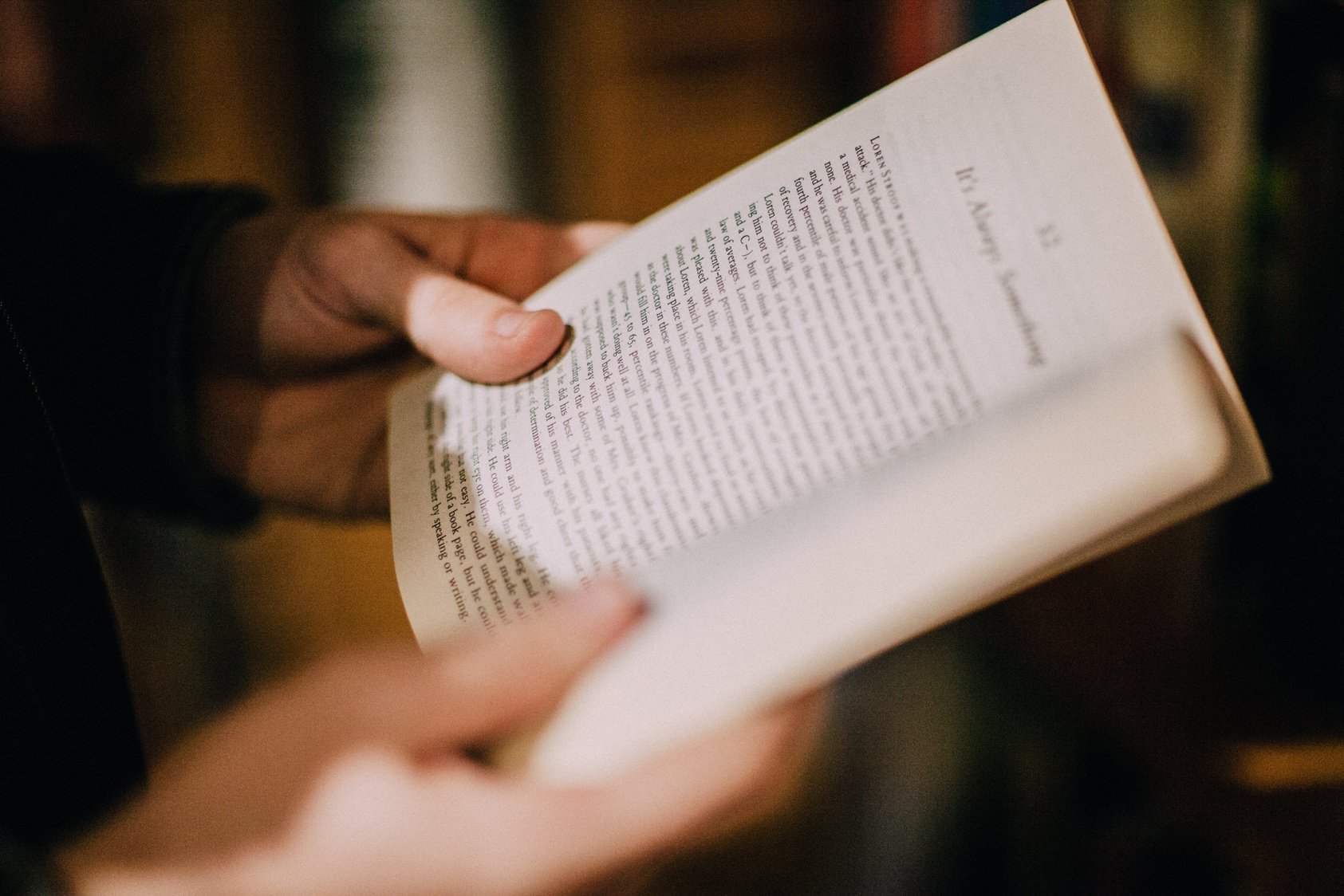 Woman reading book 